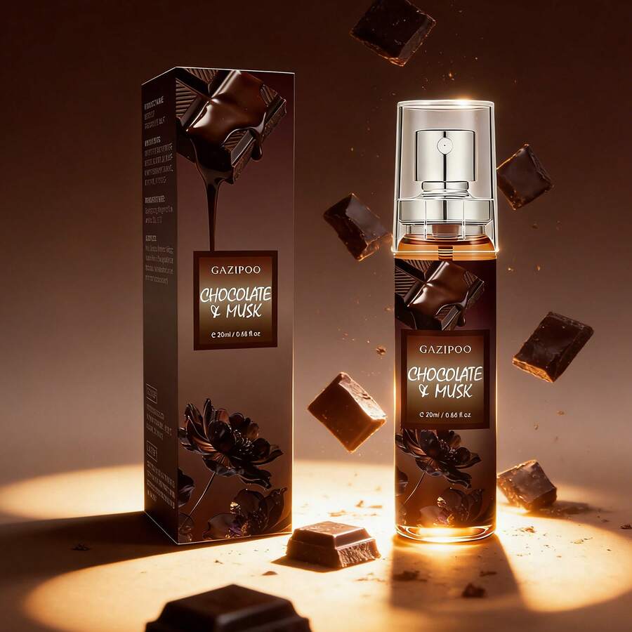 20 ml Brume corporelle sans alcool pour femmes à l'odeur de chocolat oriental, douce et non entêtante. Parfum de chocolat ! Doux, romantique, hydratant sans être gras, avec une sensation haut de gamme. Format compact pour la maison et les voyages, réapplication pratique. Convient pour le travail, les rendez-vous, les sorties, les fêtes. Parfum subtil mais mémorable, arôme frais longue durée. Recommandé comme cadeau d'anniversaire. - Parfum de chocolat - Voir 1