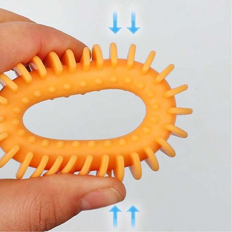 Bộ 1 món đồ chơi cho chó cưng trong nhà, giúp giảm buồn chán, vui nhộn và không mùi, được thiết kế đặc biệt để nhai và gặm, giúp làm sạch răng và tiêu hao năng lượng. Đồ chơi ngậm miệng, vòng cao su cho cún con, đồ dùng cho thú cưng. - Nhiều màu - Xem 5