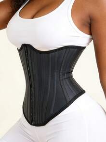 1pc Latex Waist Trainer With 25 Steel Bones, For Weight Loss And Body Shaping, Suitable For Exercise - Multicolor - View 5