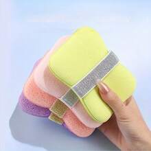 2-In-1 Double-Sided Exfoliating Bath Sponge Bag, Bathing Sponge Soap Bag, Body Scrubber Shower Loofah (12x8.5cm) - View 9