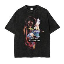 Nuevas camisetas populares, DANDADAN estilo retro americano estampado y desgastado, DANDADAN ropa de hombre ultra-cool de manga corta y corte holgado. - 1 - Ver 10