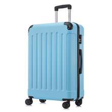 YONSLY Hard Shell Suitcase 16/20/24/28 Inches With 4 360° Wheels Sturdy Double Zipper Combination Lock Mesh Pocket Soft Rubber Handle Travel Suitcase - 淺藍 - 查看 9