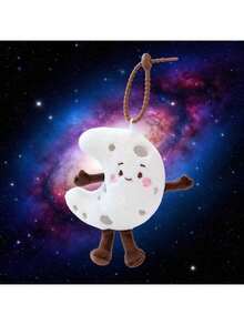 逼真行星毛绒玩偶，卡通月亮、地球、土星、火星玩偶，表情可爱，四肢可活动，天文主题教育毛绒玩具，适合作为圣诞礼物、睡眠伴侣和学习用品。 - 彩色 - 查看 12