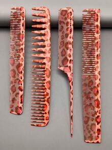 4件套美发造型梳套装，沙龙专业理发梳套装，美发师理发梳，必备家用美发工具，优质剪发梳，PC树脂材质，耐热防静电 - 彩色 - 查看 13