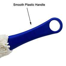 Maydahui - 2 cepillos de limpieza flexibles para botellas de vino para decantadores de vino copas vasos de cristalería 1 corto + 1 largo - Azul - Ver 5