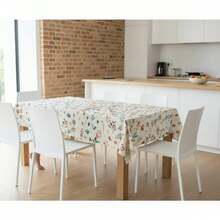 Kiva Stain-Resistant And Waterproof Oilcloth Tablecloth, Sizes From 100x140 To 300x140 Cm And Round 140 Cm - Easy-Clean Oilcloth Tablecloth For Rectangular And Round Tables - Available In 10 Designs - 選項 1 - 查看 2