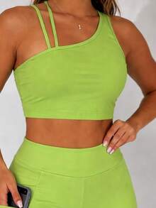 Women's Black Fitness Set - High-Waisted Top And Shorts In Supplex - Rỉ Nâu - Xem 2
