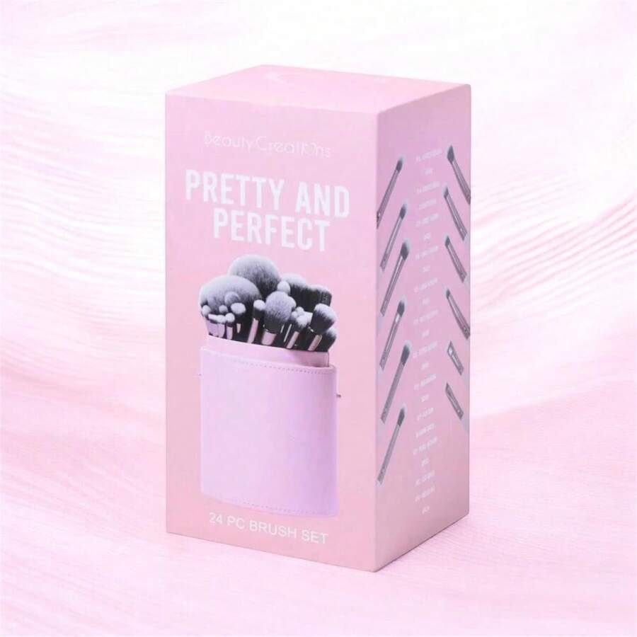 24-Piece Beauty Creations Brush Set (PRETTY AND PERFECT). - Pink - View 1