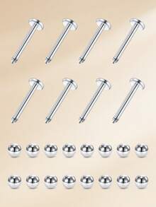 16G 316L Stainless Steel Lip Rings Lip Studs,Tragus Cartilage Helix Earrings Studs Replacement Balls Short Lip Rings 6mm 8mm 10mm 12mm Conch Piercing Jewelry - Light Sphere Version - View 7