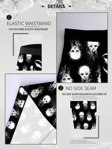 DOKER 男士趣味平角内裤，深色卡通印花，日系漫画主题，针织面料，宽松运动版型，透气吸汗，柔软亲肤，休闲运动型平角内裤 - 彩色 - 查看 7