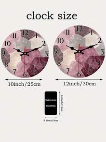 1 chiếc đồng hồ treo tường tròn bằng gỗ, kiểu dáng hiện đại tối giản, bề mặt vân đá cẩm thạch, hoạt động êm ái, không gây tiếng tích tắc, màu be/đỏ tía/xám/trắng/vân đá cẩm thạch, kim màu đen, thích hợp cho phòng khách, nhà bếp, văn phòng - 10 inch/12 inch (Không bao gồm pin), thiết kế phẳng 2D. - Nhiều màu - Xem 6