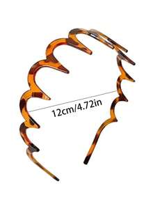 1/2pcs Triangular Hair Hoop With Teeth, Versatile Headband For Washing Face, U-Shaped Design Is Lightweight And Non-Ear Pinching, Multiple Styles And Colors Available To Meet Different Hair Accessory Needs - Multicolor - View 4