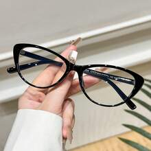 1 chiếc kính mắt mèo không cần trang điểm, đa năng, chất liệu TPR (cao su nhiệt dẻo), không độ, kiểu dáng mới mùa xuân 2026 (Không bao gồm hộp đựng kính) - màu đen - Xem 7