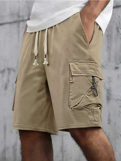Men's Fashion Casual Loose Pocket Street Cargo Shorts, Gothic Style Shorts, Dopamine, Cargo Shorts, Outdoor Functional Style, Men's Casual Shorts, Sports Shorts, Loose Twill Shorts, Functional Shorts, Running Shorts, Loose Fit Sports Shorts, Running Shorts, Loose Fit, Cargo Shorts, Gift For Husband And Boyfriend