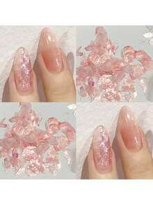 1 paquete de escamas de concha natural ultrafinas y escamas de mica, decoraciones de arte de uñas, accesorios de uñas DIY coreanos - Multicolor - Ver 10
