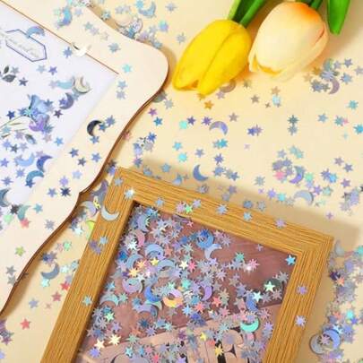 15g Star Confetti Star Glitter Confetti Holographic Metallic Moon Stars Suitable For Graduation,Wedding,Graduation Party Supplies 2026,Bachelorette Party,Bachelorette Party Supplies,Graduation Party Supplies