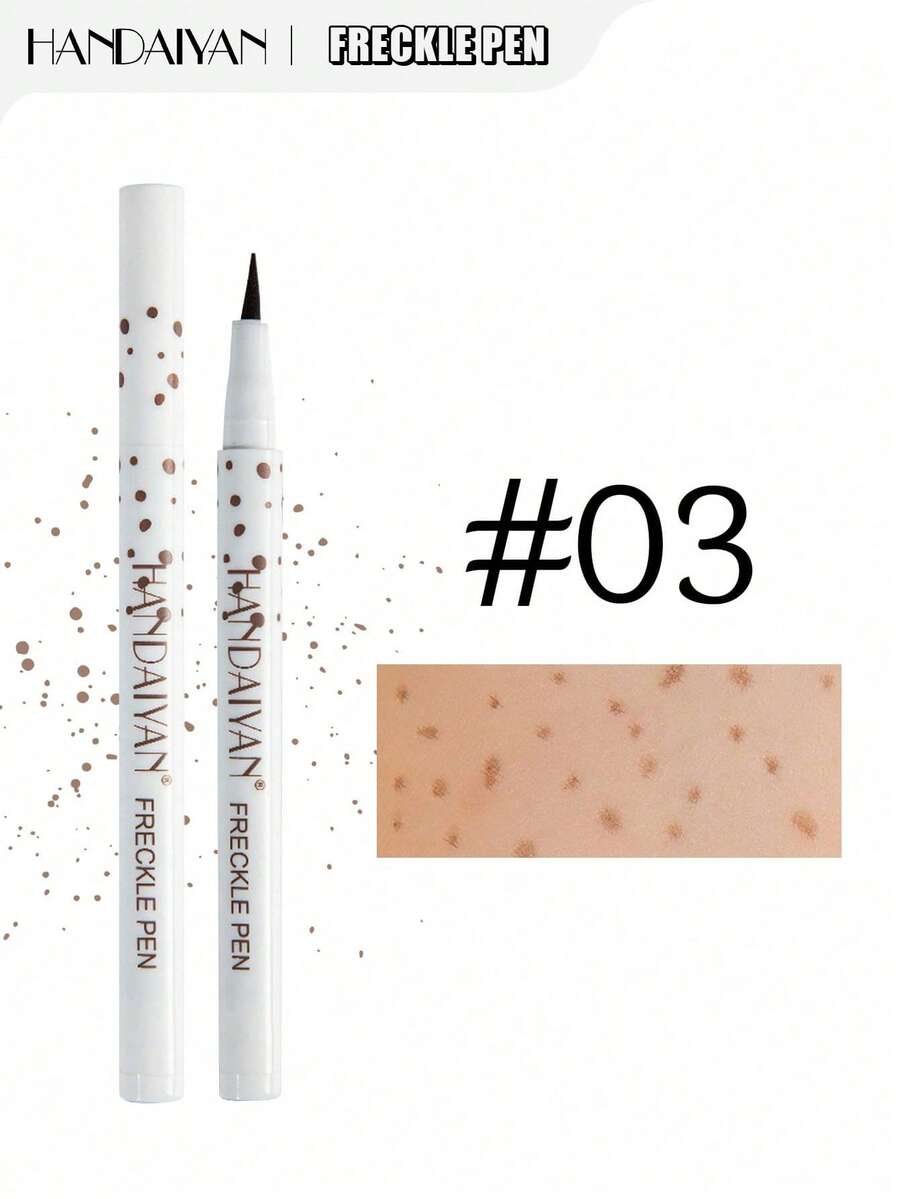 HANDAIYAN Bút kẻ tàn nhang/nốt ruồi tự nhiên 1ml, độ bám màu cao, chống thấm nước, dễ sử dụng, tạo vẻ ngoài trang điểm tinh tế, phù hợp cho các bữa tiệc, lễ hội, trang điểm hàng ngày, Halloween, Giáng sinh, mùa thu/đông. Cũng thích hợp cho cắm trại, du lịch, tụ họp và các dịp trang điểm thời trang khác. Sản phẩm mỹ phẩm, vẽ mặt, trang điểm, phù hợp cho nữ, mùa đông/xuân, thích hợp làm quà tặng sinh nhật, Ngày Valentine, Ngày của Mẹ, tiệc hóa trang. Lựa chọn màu sắc tốt nhất cho thời trang Y2K sành điệu. - 03 # - Xem 1