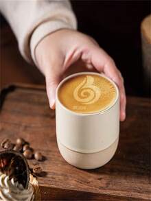 Japanese-Style Rustic Pottery Espresso Cup, Vintage Ceramic Kung Fu Tea Cup, Host Tasting Cup, Office And Home Water Cup - White - View 2