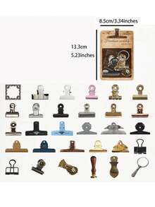 1 Pack 30pcs Vintage Stationery Decor Materials, Creative Swallow Clip Scrapbooking Paper, Hollow Hard Card DIY Collage - BQ1015 - View 2