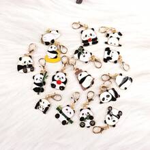 10/14pcs Gift Set, Cute Panda Hug Card Keychain, Inspirational Greeting Cards, Phone Charm Keyring Accessories (Random Assorted Styles), Ideal Gift For Holidays, Parties, Birthdays, Weddings, Graduations, Mother's Day, Father's Day - Multicolor - View 10