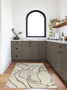 1 pièce, Style nordique - Minimaliste moderne - Tapis de sol à motif géométrique abstrait en marbre, Palette de couleurs claires, Marocain - Matériau en fausse laine classique, Tapis de maison, Convient pour le salon, la chambre à coucher, le dortoir, l'entrée, le patio, lavable en machine, grand tapis de saison, décoration d'intérieur esthétique - Multicolore - Voir 8