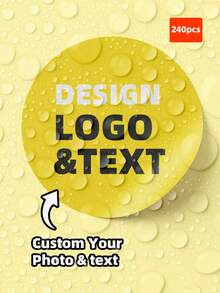 1-100张定制贴纸，个性化商业标签，定制贴纸和Logo，婚礼生日洗礼贴纸，设计您自己的贴纸，个性化生日贴纸，可爱定制贴纸，个性化，精致配饰，浪漫礼物，多功能，装饰性，可重复使用，精致，时尚，高品质，色彩缤纷，现代，定制，个性化，独特，家居装饰，温馨氛围，冬日优雅，永恒之爱 - 彩色 - 查看 64