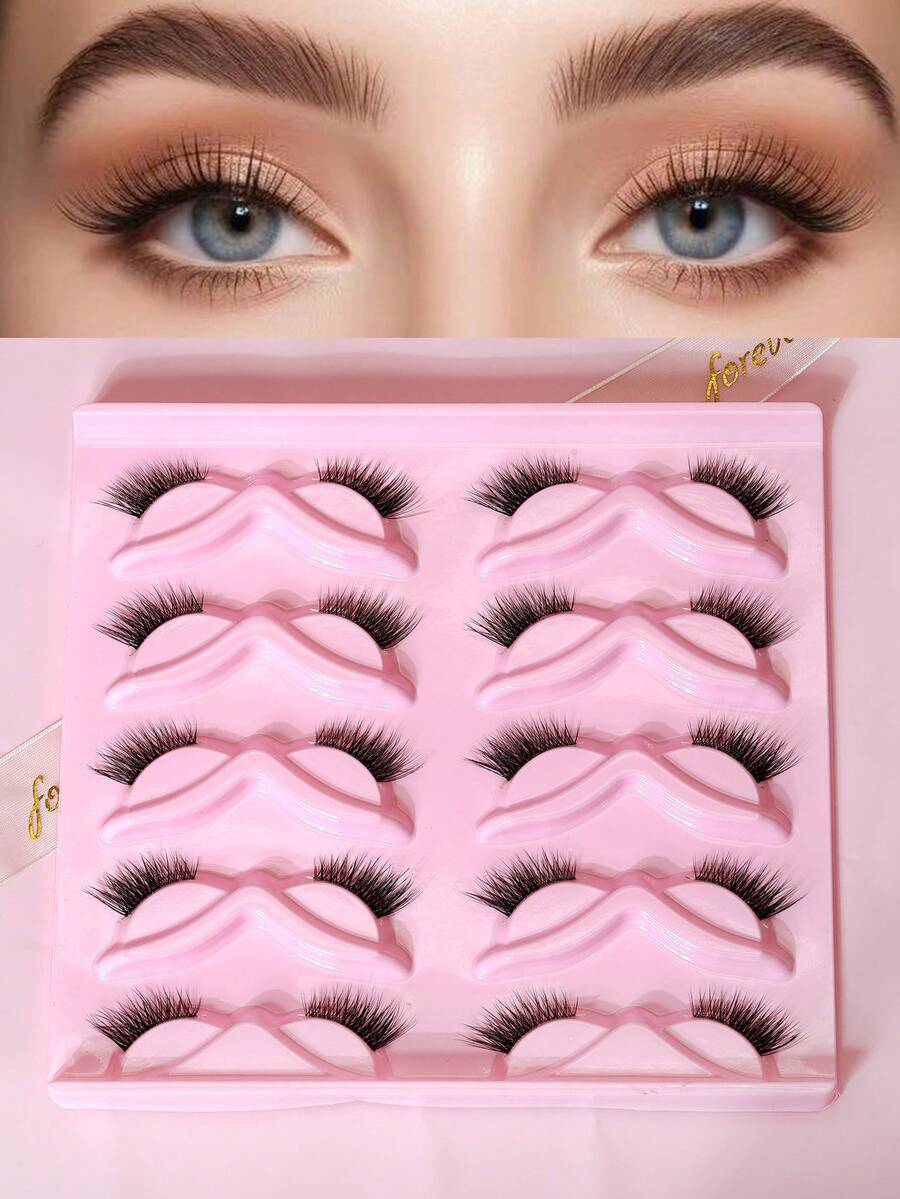 10 Pairs Fluffy Natural-Looking Eyelashes, High Volume, Easy To Apply - View 1