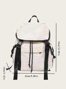 New Minimalist Unisex Casual Backpack, Large Capacity, Retro Japanese Harajuku Style Multi-Function Bag - Multicolor - View 8