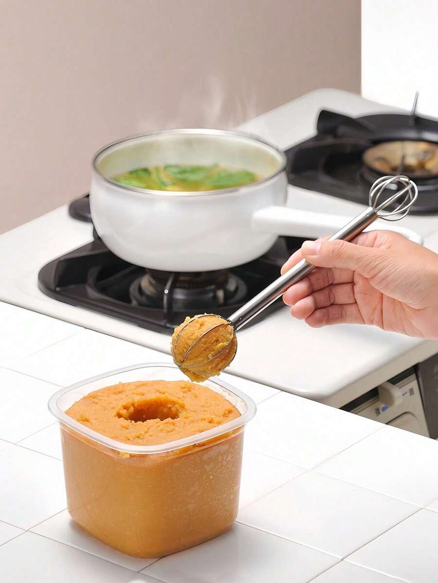 Bộ 1/2 thìa trộn hai đầu bằng thép không gỉ tối giản, đa năng, dùng để đánh trứng, tạo bọt sữa, đánh bột, làm nước sốt, trộn miso trong nhà bếp, nhà hàng, dã ngoại, làm bánh, là dụng cụ nấu ăn sáng tạo trong gia đình, thích hợp cho dịp năm mới, Lễ tình nhân, Ngày của Mẹ, Lễ tốt nghiệp, mùa tựu trường. - Nhiều màu - Xem 1