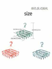 32pcs Foldable Clothes Drying Rack Clips - Multicolor - View 11