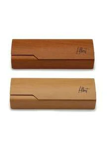 Hộp đựng kính mắt nắp gập vân gỗ, hộp đựng kính mắt chống sốc tối giản, hộp đựng kính thời trang bằng gỗ, túi đựng kính mắt di động, món quà lý tưởng cho người đeo kính, phù hợp cho du lịch, kỳ nghỉ và sử dụng hàng ngày. - Nhiều màu - Xem 19
