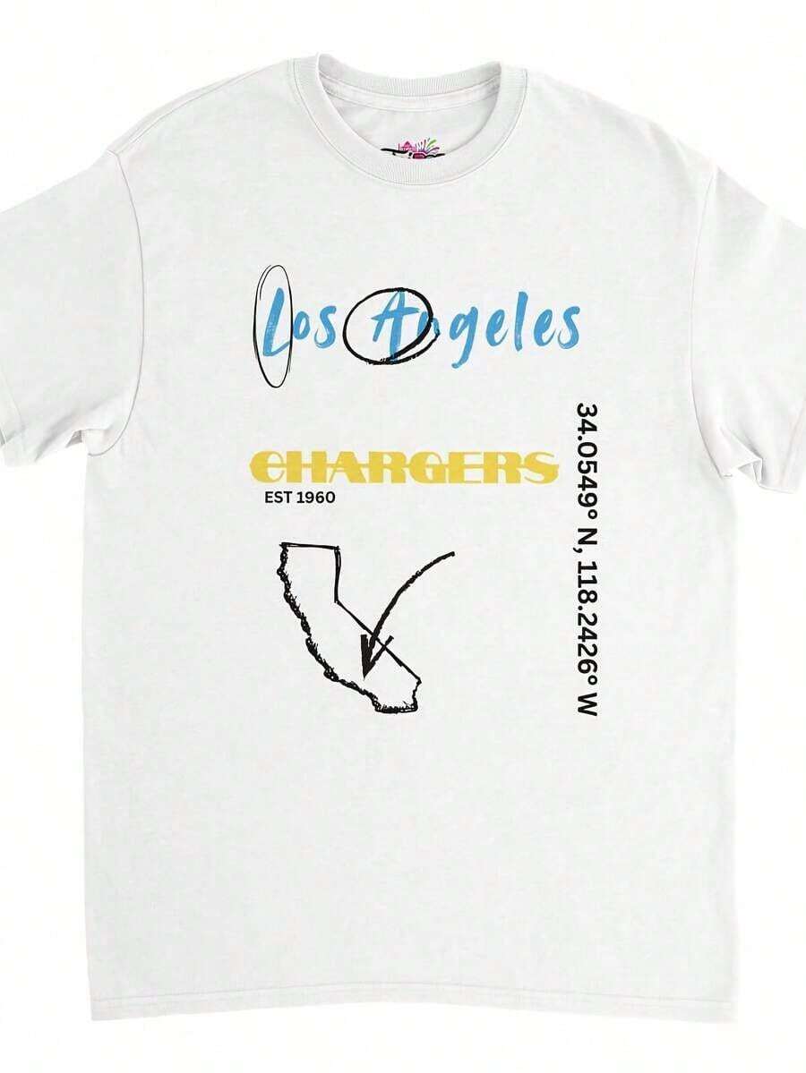 Los Angeles Chargers Football Tee Fan Gift - Black - View 1