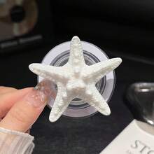 1pc Summer Starfish Magnetic Phone Holder, MagSafe Creative Personalized, Summer Travel Photography Desktop Mount, Interesting Niche Expandable Air Cushion Ring Phone Case Stand - Multicolor - View 12