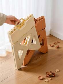 Haus Hana 1PC Ultra Light Foldable Mini Step Stool - Sturdy And Adjustable, Perfect For Home, Kitchen, Bathroom, Fishing, And Outdoor Adventures - Non Slip, Easy To Store, Small Footprint - Multicolor - View 3