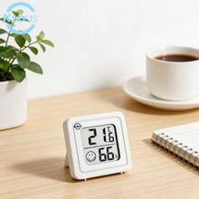 White Temperature & Humidity Monitor, Comfort Display, High Precision, Easy-To-Read LCD Screen, Auto Shut-Off, Durable ABS Material, Suitable For Home And Office Use - Applicable To 100 Scenarios - View 4