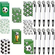 1 Soccer Pen, 1 Soccer Notebook, 1 Soccer Notebook, Soccer Pen Set, Random Soccer Theme Set: Ball Ballpoint Pen And Memo Pad, Mini Spiral Notebook Gift Bag Filling, Suitable For Teacher Classroom Rewards, Birthday And Graduation Gifts - Sets - View 9