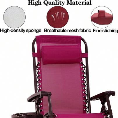 1 pieza Reposacabezas de repuesto para silla de gravedad cero - Almohada de soporte para el cuello universal suave con correas ajustables, reposacabezas cómodo y transpirable para sillas reclinables de jardín, playa y terraza, funda lavable y duradera, disponible en varios colores