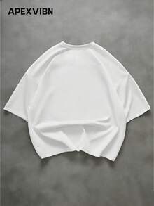 信仰主题牛仔马印花T恤，简约设计 - 白色 - 查看 3