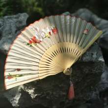 1 chiếc quạt thêu Tô Châu, quạt xếp kiểu Trung Quốc, quạt Hanfu, quạt thêu dành cho nữ, quạt xếp sườn xám kiểu Trung Quốc mới, thêu thủ công - Quạt xếp thêu Tô Châu - Xem 6