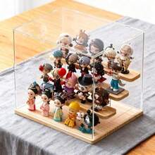 1 Piece Transparent Acrylic Display Case Dust Proof Protection Box For Flowers Figurines Collectibles Home Decor Showcase Shelf Organizer Storage - 無色 - 查看 7