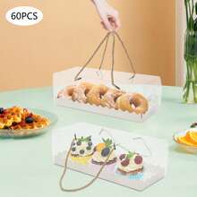 60 Pcs Clear Cake Box, Rectangle Cupcake Box, Small Packaging Boxes - Clear - View 11