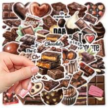 50pcs Chocolate Pattern Stickers, Decorative For Notebook, Laptop, Scrapbooking, Planner, Luggage, Valentine's Day Gift Scrapbook Supplies Stationery Funny Stickers - Chocolate - View 5