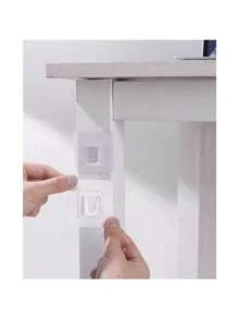 20个防水多用途粘钩 - 易于安装的塑料壁挂支架，适用于路由器、插座、相框、遥控器等 - 厨房、卧室、浴室、办公室家居装饰浴室收纳 - 透明 - 查看 6