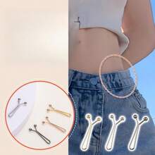 12 pièces Pinces à foulard pour femmes, épingles de délicates en soie pour foulard, pinces de en forme de U, broche à forte prise, convient pour foulard, robe de mariée et accessoires décoratifs pour châle, plage, vacances - Doré - Voir 2