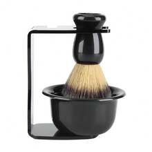 3 PCS Professional Men Shaving Brush Stand Holder Bowl Set - Multicolor - View 6