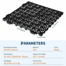 Interlocking Floor Mats - Black - View 2