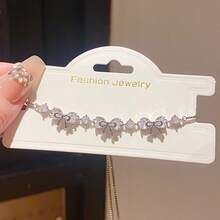 1件优雅立方氧化锆蝴蝶结手链 - 蝴蝶結 - 查看 2