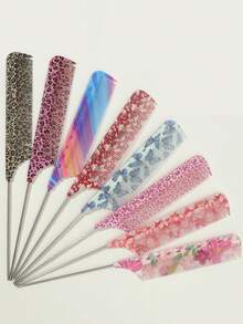 钢针尖梳，耐用ABS塑料材质，防静电，适用于卷发、波浪发、直发等各种发质，打造顺滑造型，无香型，易于清洁 - 彩色 - 查看 2