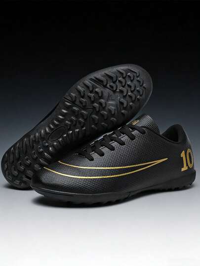 Zapatos de fútbol para adolescentes, zapatos de entrenamiento de fútbol para estudiantes universitarios niños y niñas, zapatos especializados para partidos de fútbol, con tacos antideslizantes, buen tacto en el pie, ligeros y cómodos (algunos con aceite para calzado en la parte superior y las suelas)