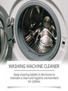 jakehoe 12pcs/Box Washing Machine Cleaner Tablets, Gentle Stain Removal & Descaling, Suitable For Front-Load & Top-Load Washers, Home Cleaning Essential - Solid State - View 4